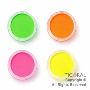 MAQUILLAJE ARTISTICO FLUO AMARILLO NARANJA ROSA Y VERDE (BLISTER X 4 UNID - 8 GR) (PACK X 3 BLISTERS